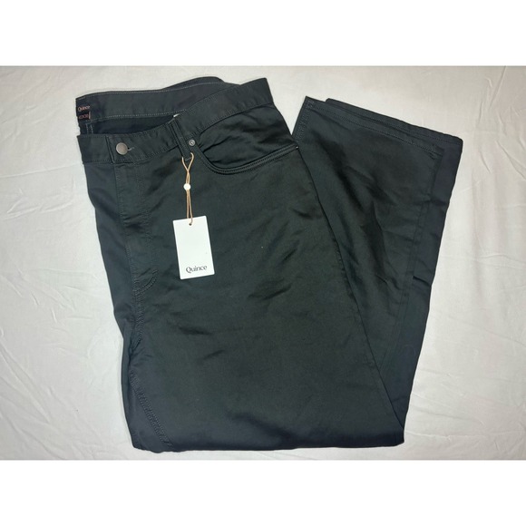 Quince Other - Quince Comfort Stretch Traveler 5-Pocket Straight Fit Pants Men 42x30 NWT Black